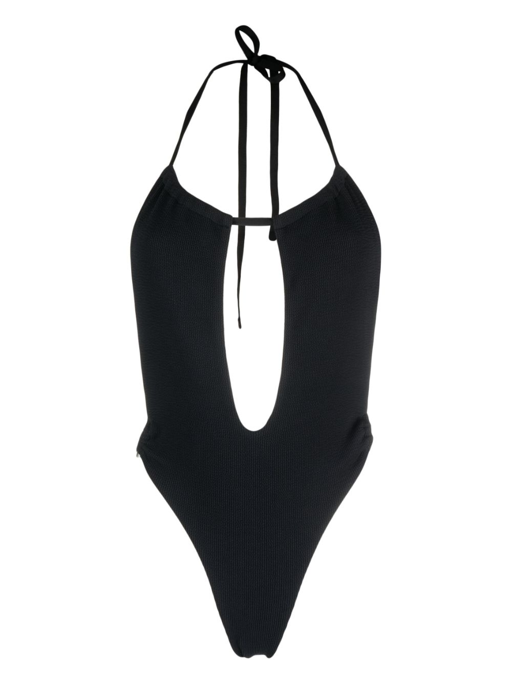 Carabiner sleeveless swimsuit - Black