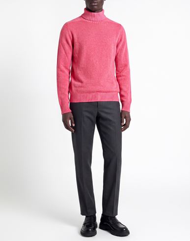 Man Turtleneck Antique rose Size 38 Merino Wool, Cashmere
