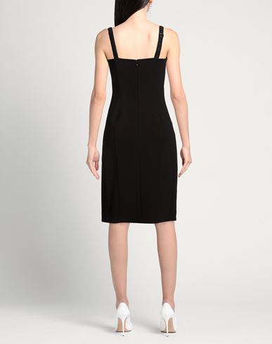 Woman Midi dress Black Size 8 Silk, Viscose, Virgin Wool