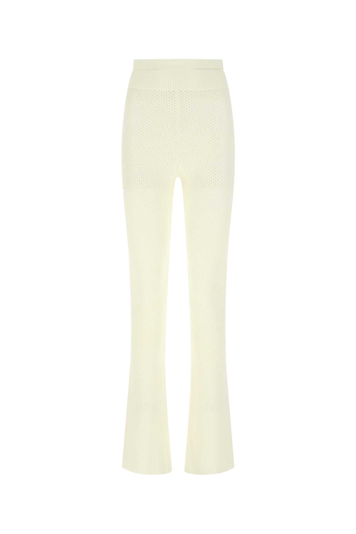 Stretch Viscose Blend Trousers — Beige