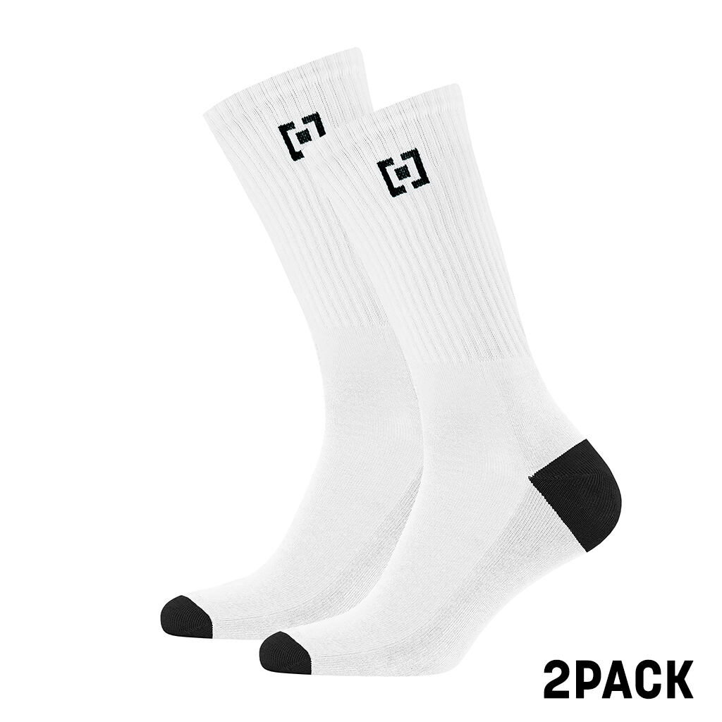 HORSEFEATHERS Socks Crew 2pack - White/black WHITE