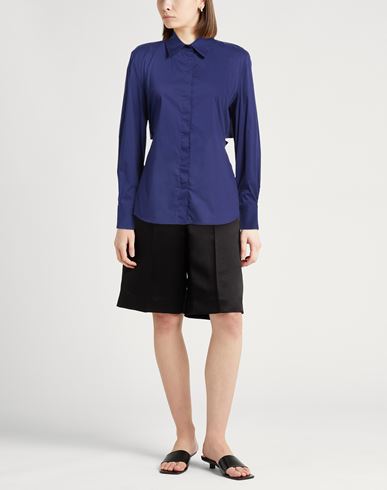 Woman Shirt Navy Size 6 Cotton, Polyamide, Elastane
