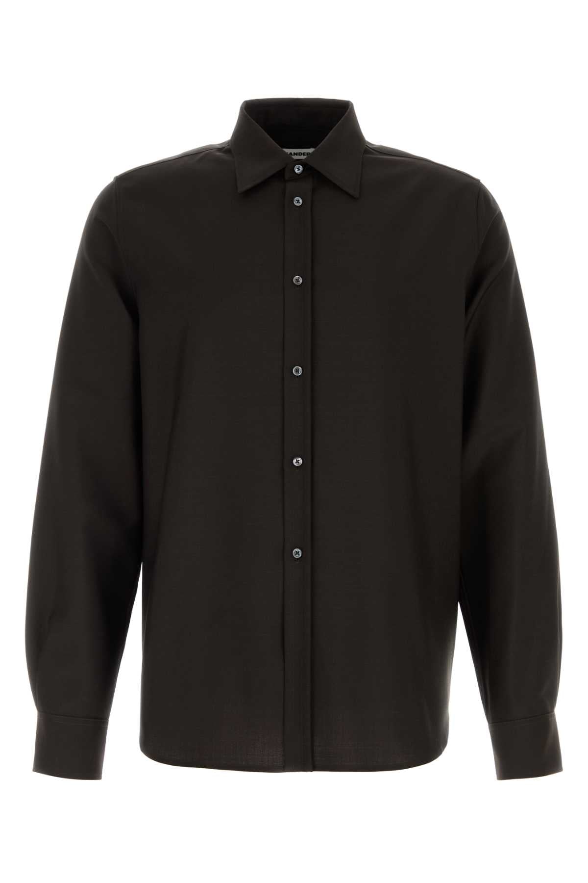 Virgin Wool and Mohair Blend Shirt — Black