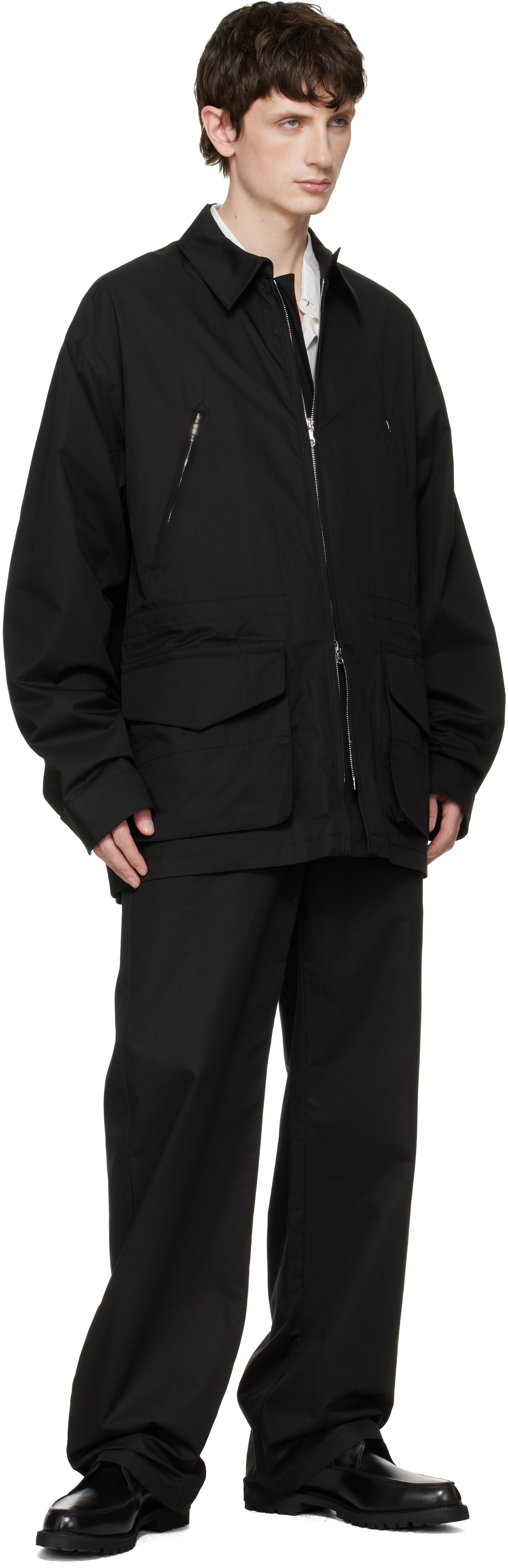 Black Cotton Field Jacket