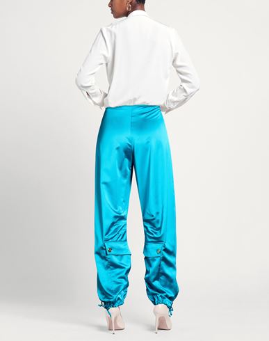 Woman Pants Turquoise Size M Polyester, Elastane