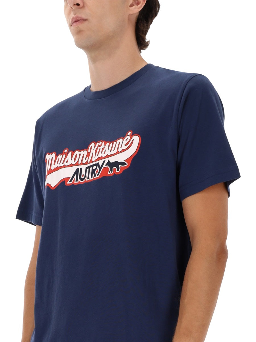 Autry X Maison Kitsuné T Shirt With Logo