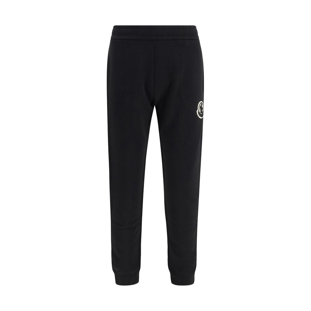 Cotton Tapered Joggers — Black