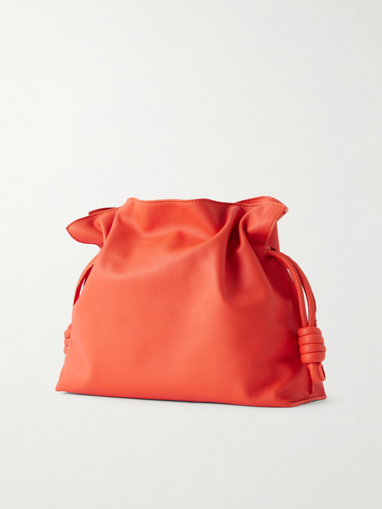 Flamenco Leather Clutch - Orange