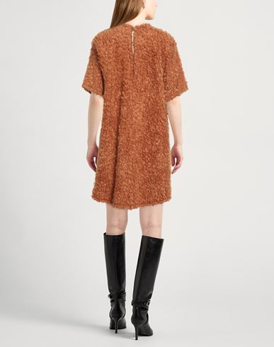 Woman Mini dress Rust Size 4 Mohair wool, Virgin Wool, Elastane