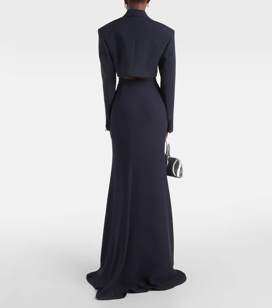 High-rise silk maxi skirt