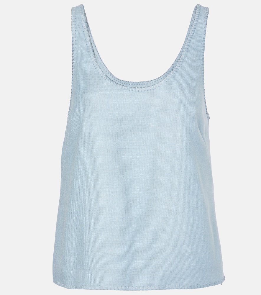 Muriel silk and wool tank top