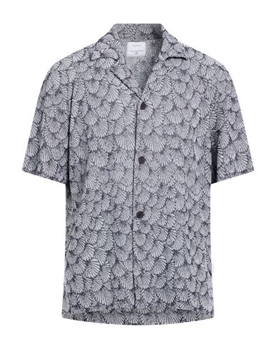 Man Shirt Midnight blue Size L Cotton, Recycled cotton