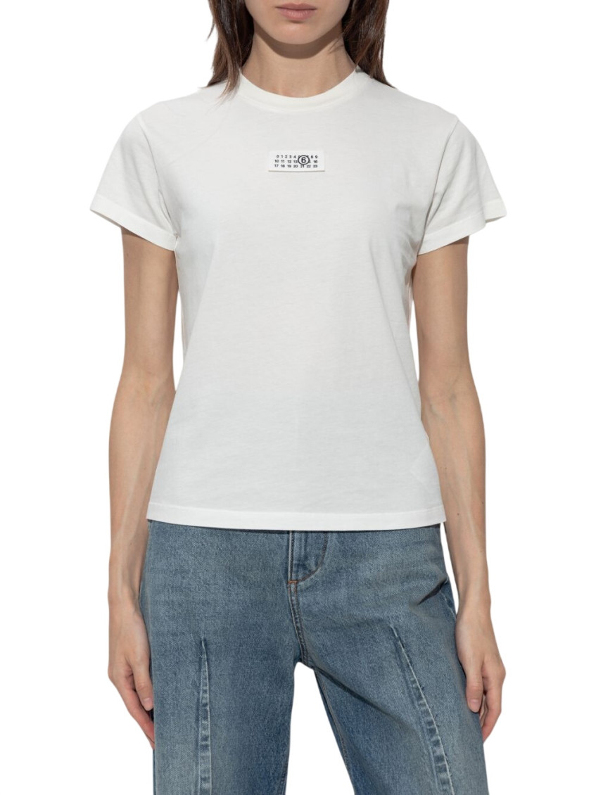 White Logo Crew Neck T-Shirt