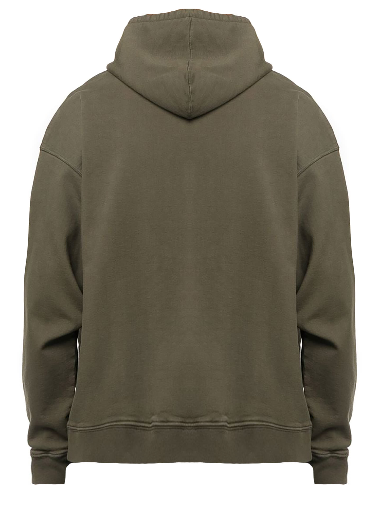 Embroidered-logo detail hoodie