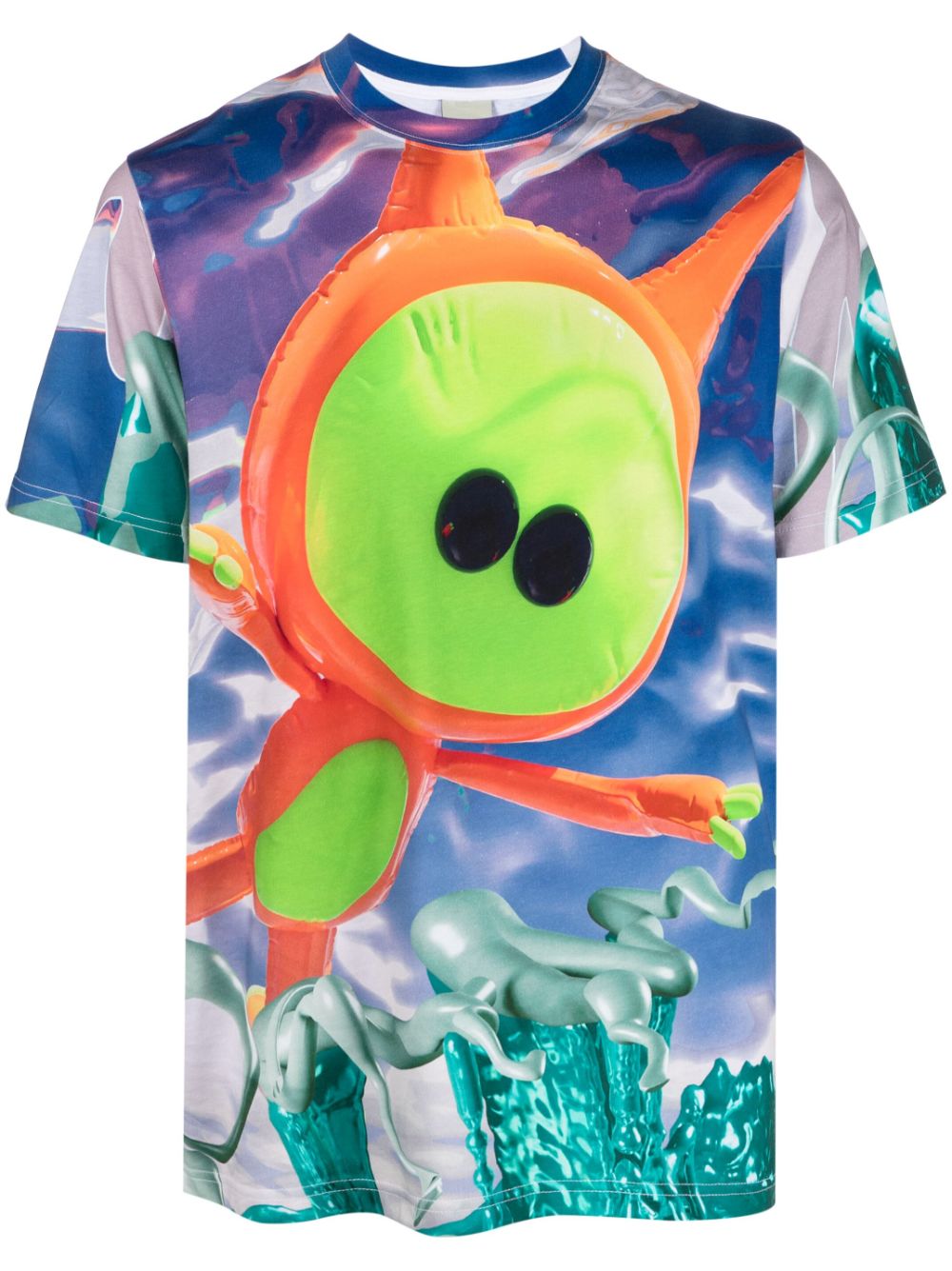 Marpi-print organic cotton T-shirt - Green