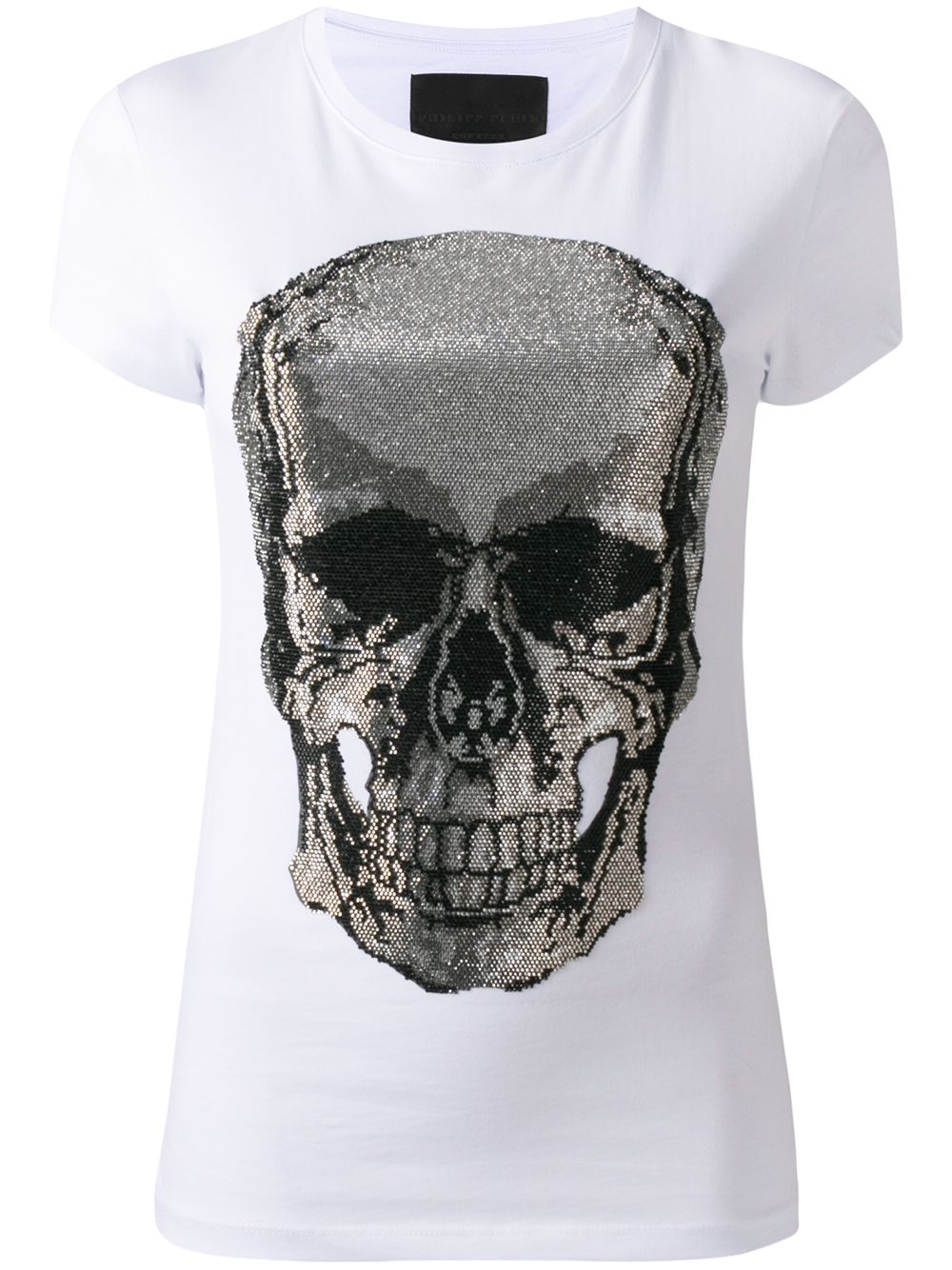 Skull rhinestone T-Shirt - Black