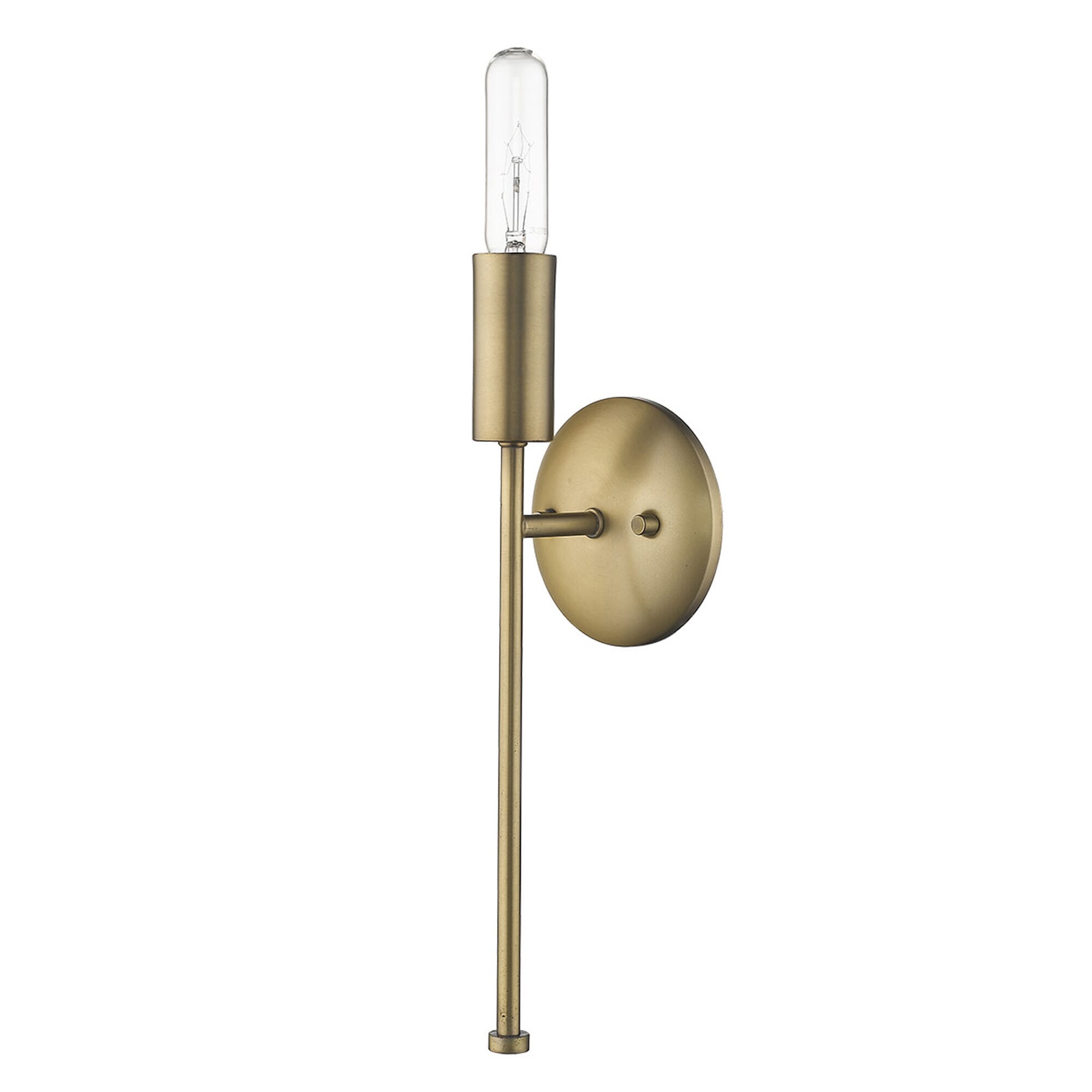 Aged Brass One Light Wall Sconce from the Perret Collection