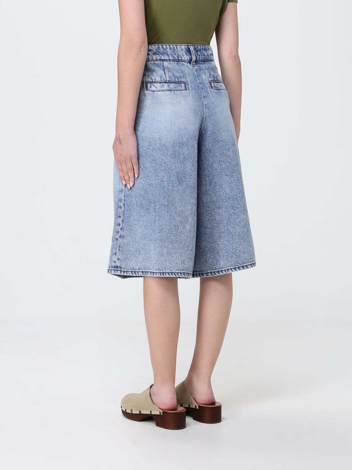Shorts Woman color Stone Washed