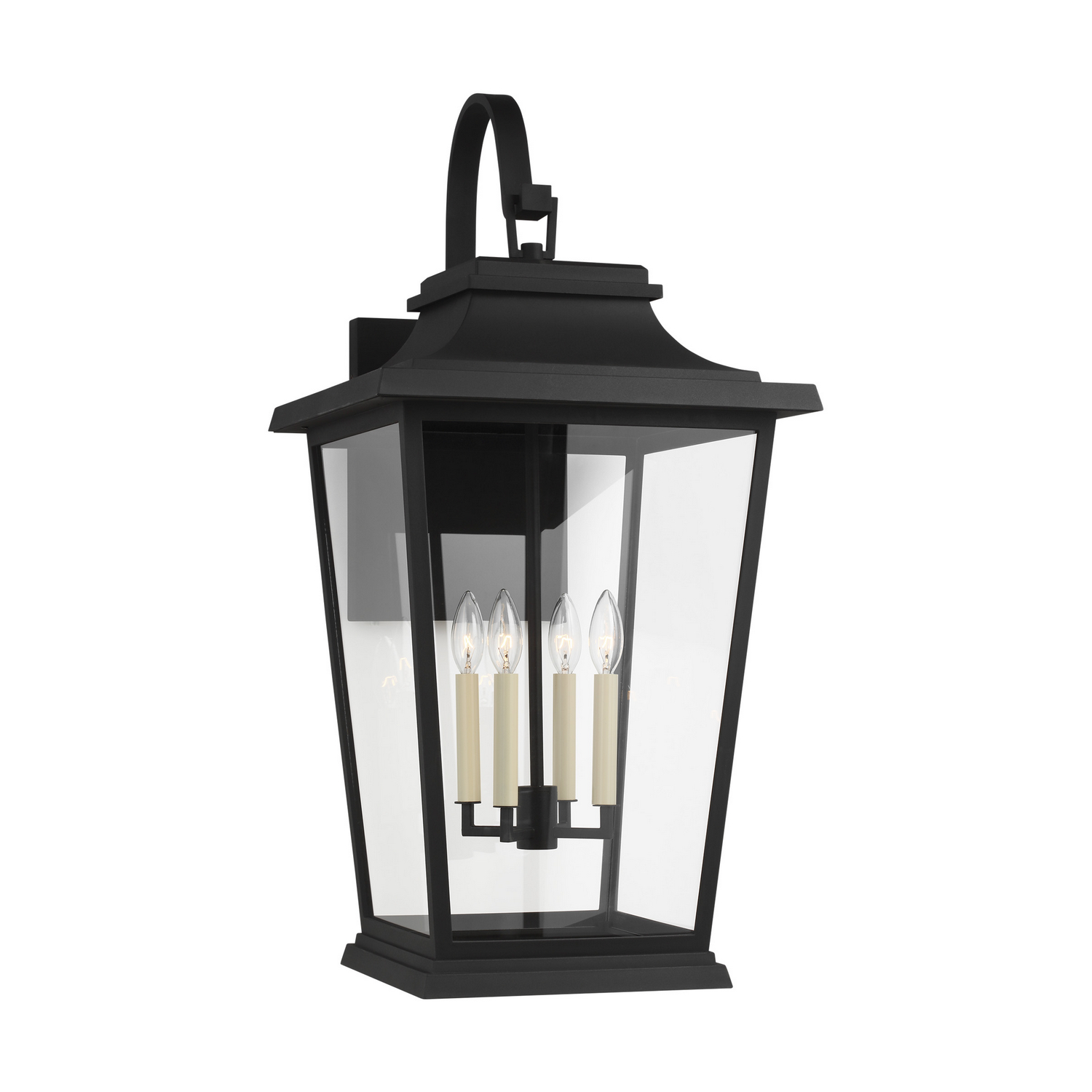 Visual Comfort Studio Warren 4-Light Outdoor Wall Light in Textured Black by Sean Lavin