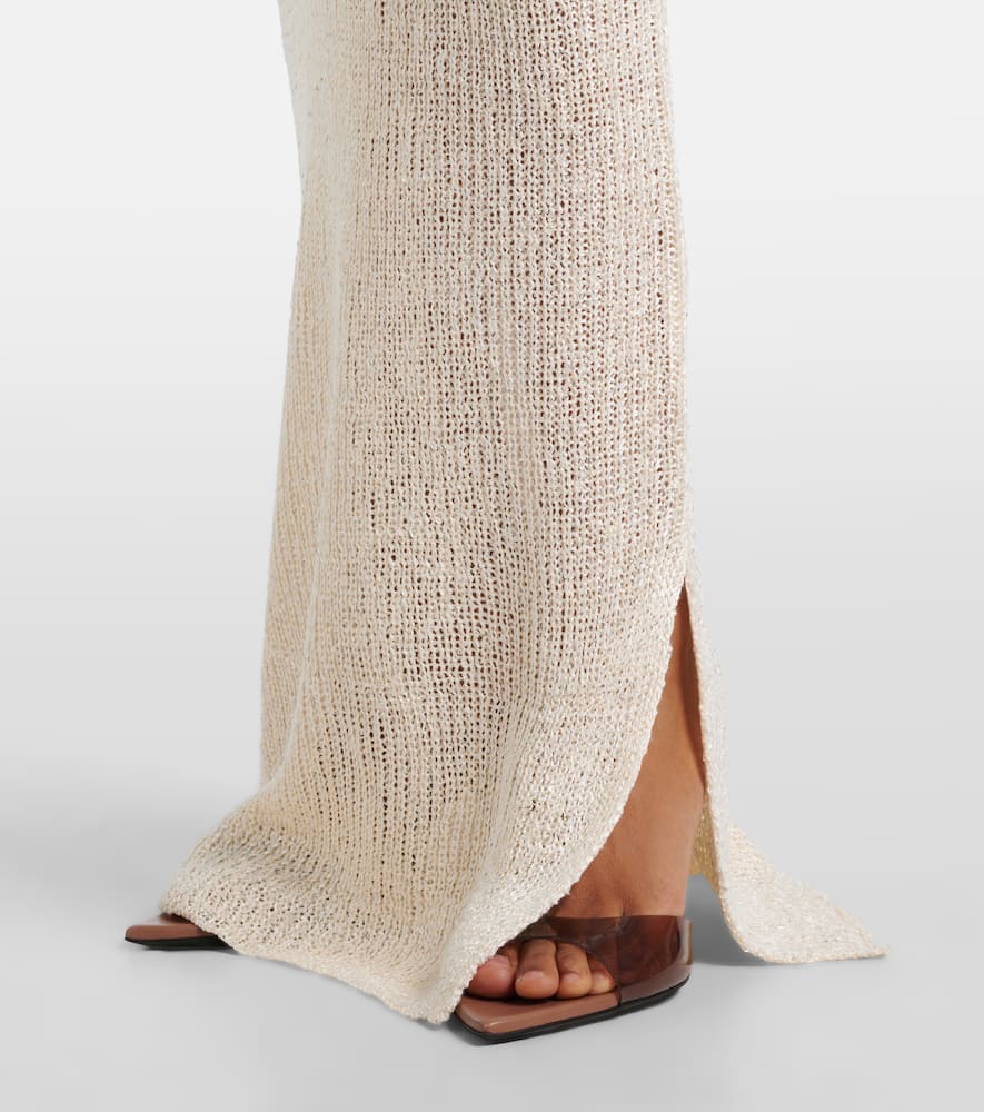 Alma sequined knitted maxi skirt