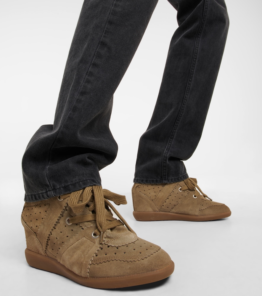 Bobby suede wedge sneakers