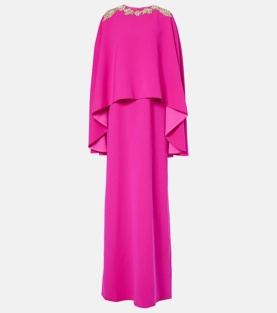 Costarellos Meline embellished crêpe gown