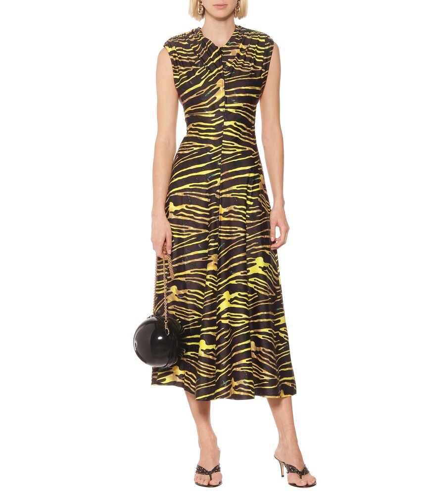 Zebra-print jersey maxi dress