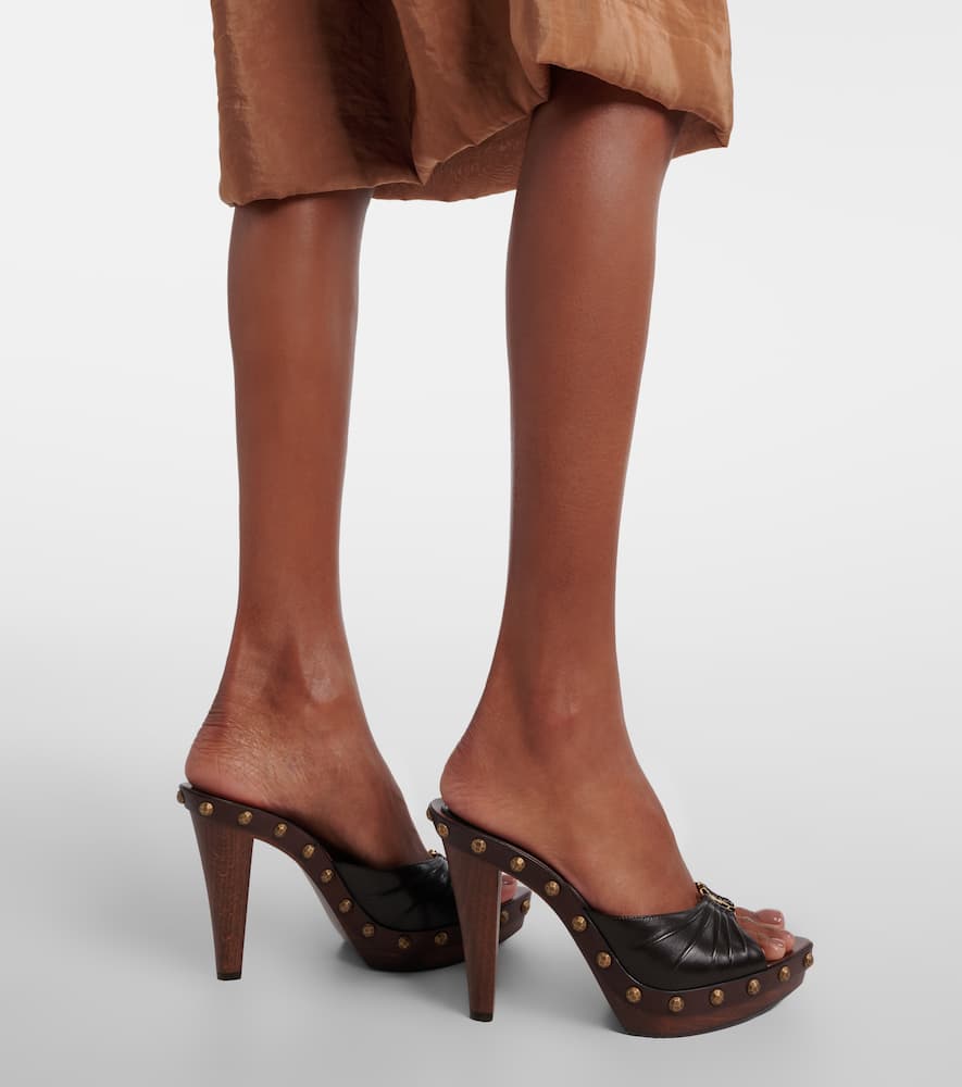 Babylone 90 studded leather mules