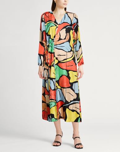 Crème Woman Maxi dress Black Size 6 Silk
