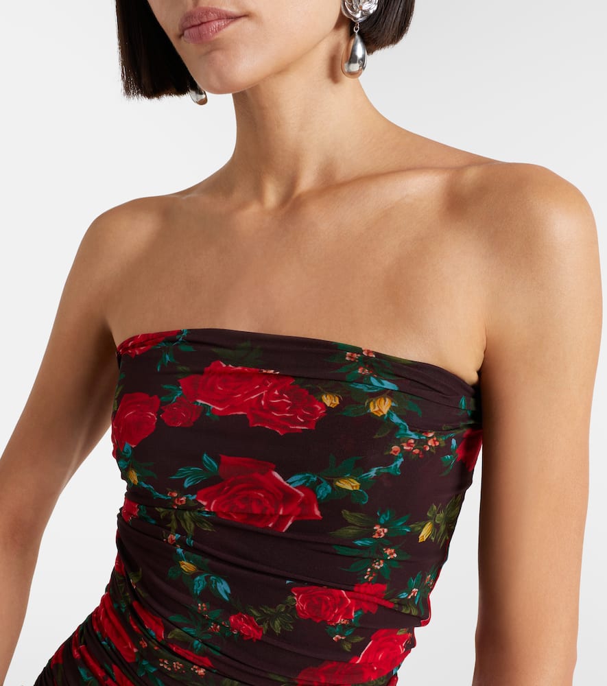 Floral ruched gown