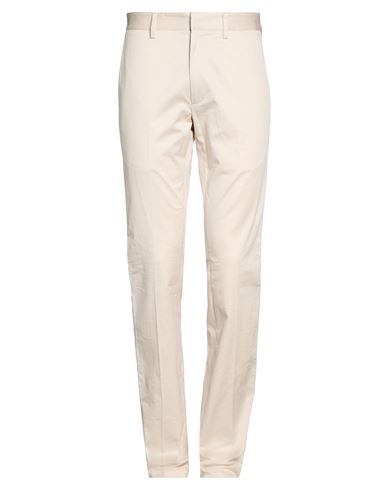 Man Pants Cream Size 40 Cotton, Elastane