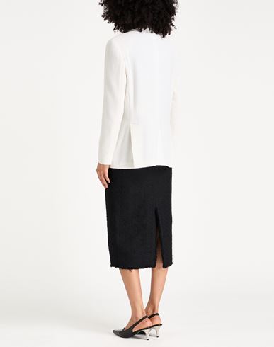 Woman Blazer Ivory Size 10 Virgin Wool, Silk, Polyamide, Cashmere