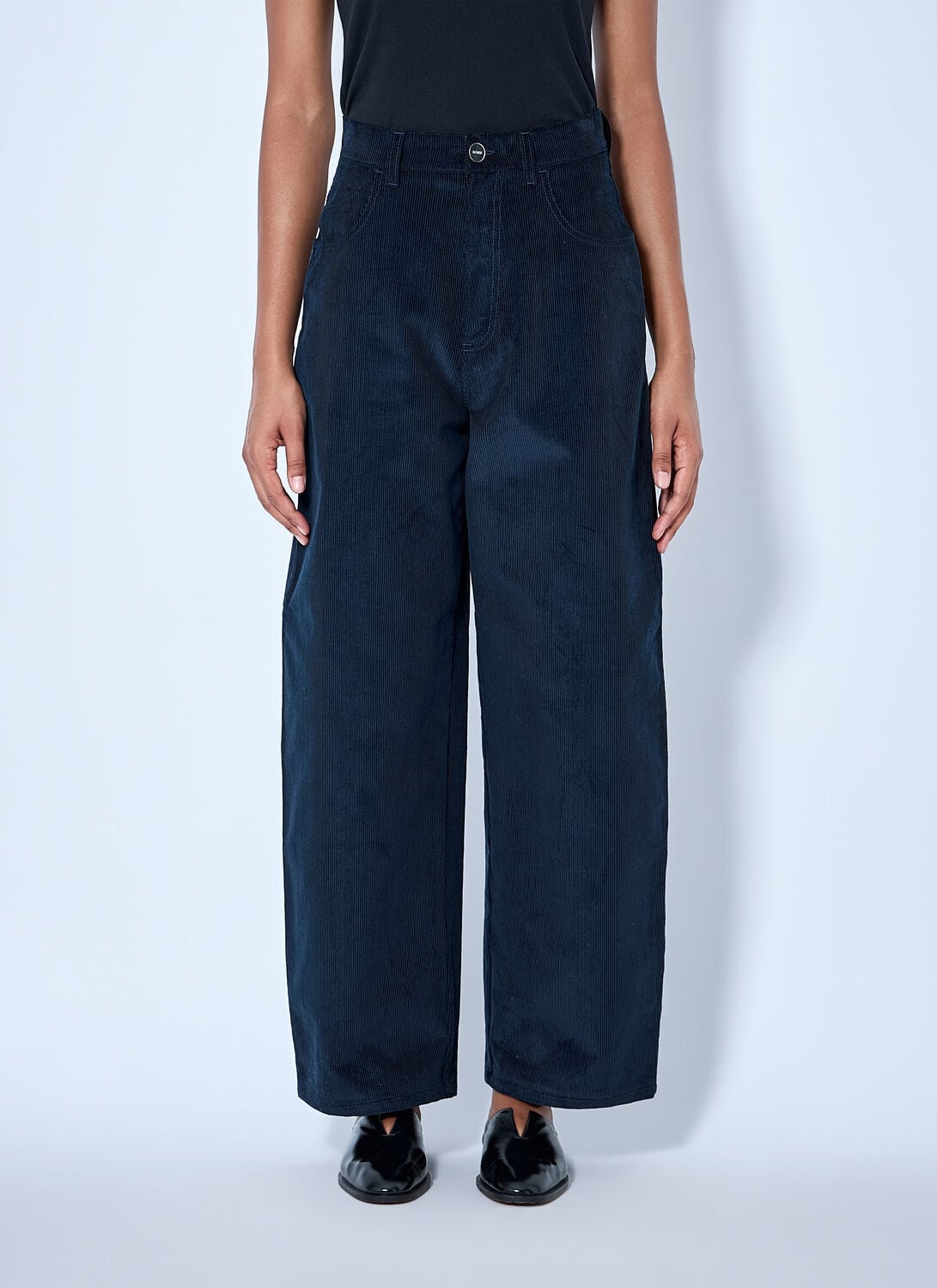 Berber - Barrel Leg Trousers - Woman Jeans Navy Fr