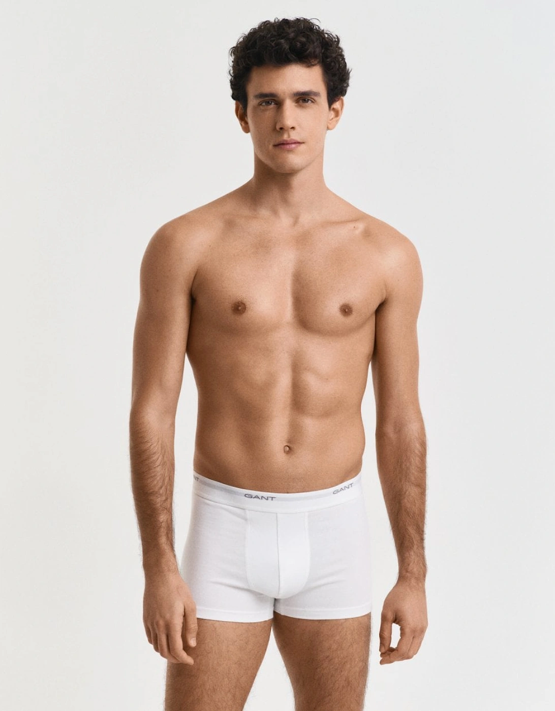 Men's GANT 3-Pack Mens Core Trunks with Logo Waistband - White - Size: 35/34/32