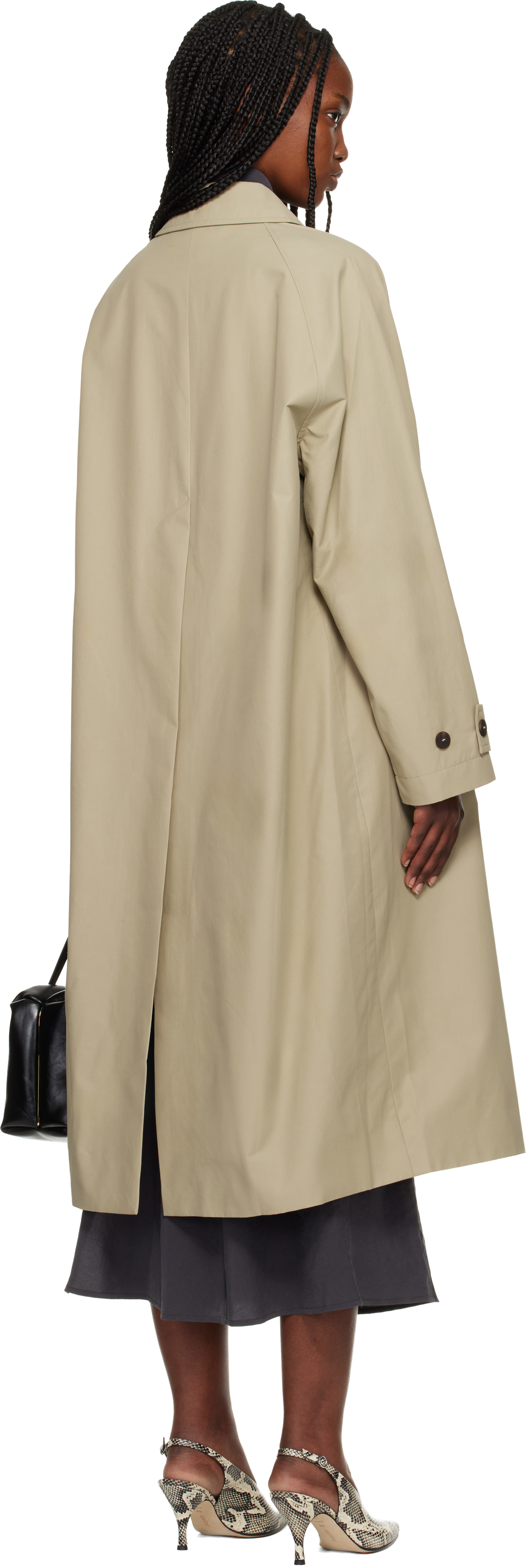 Beige Holin Technical Cotton Trench Coat
