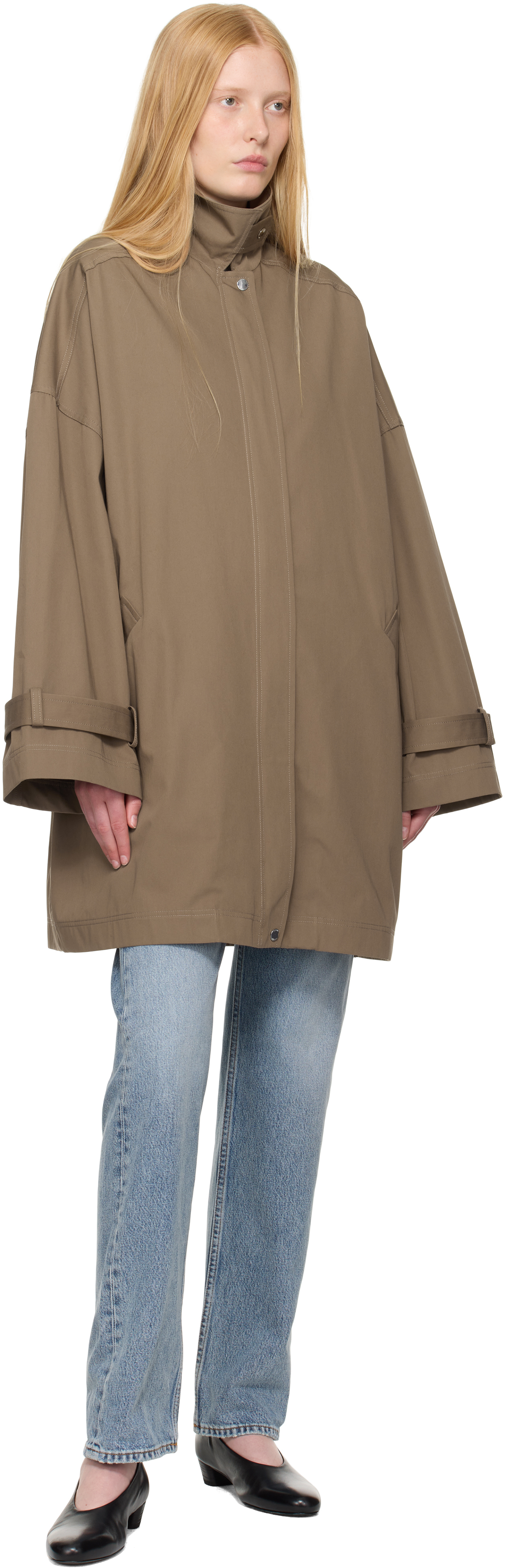 Taupe Oversized Trench Coat