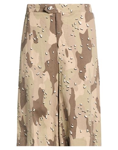 Man Shorts & Bermuda Shorts Beige Size XXS Cotton