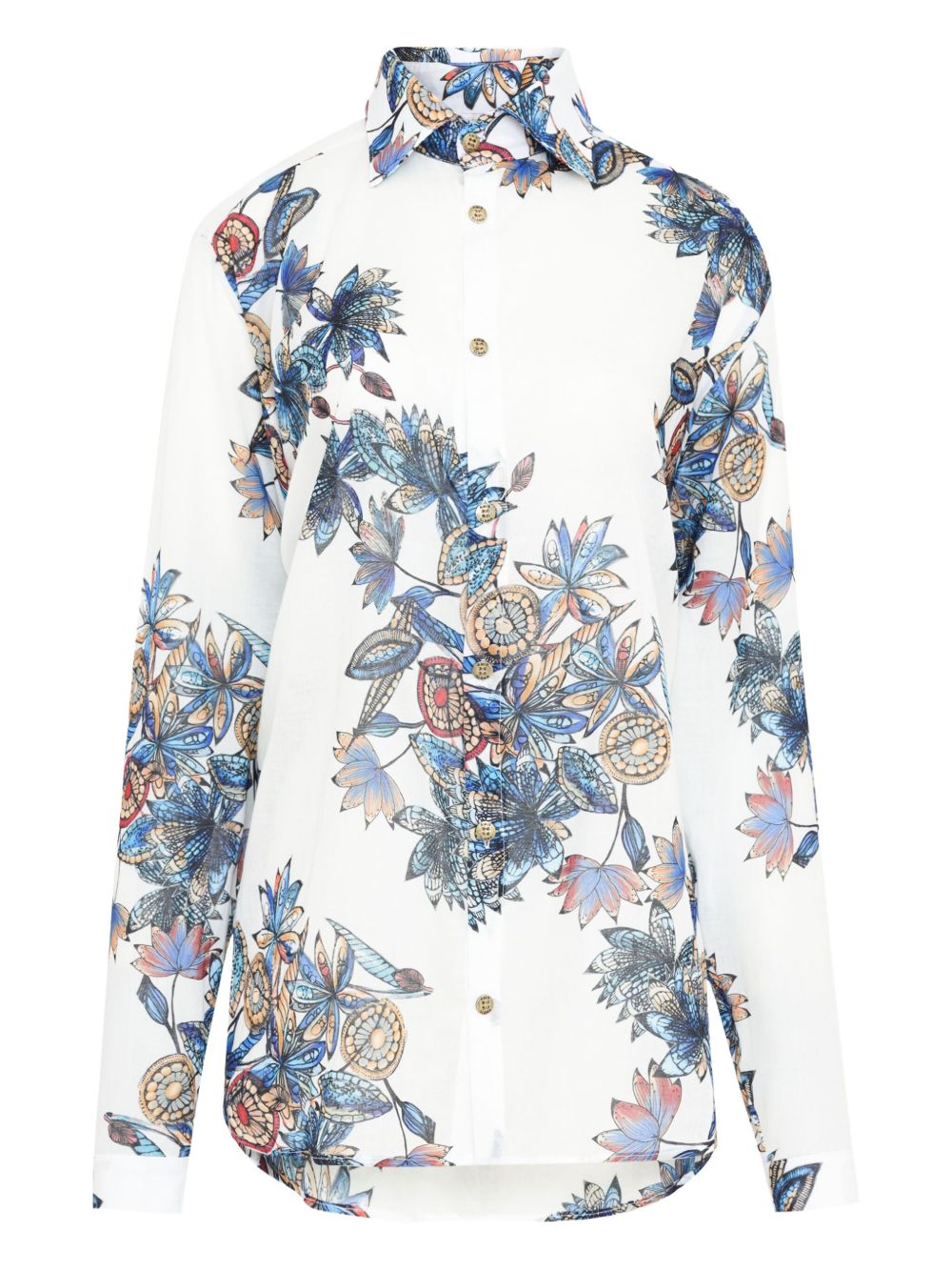 Floral-print shirt - White