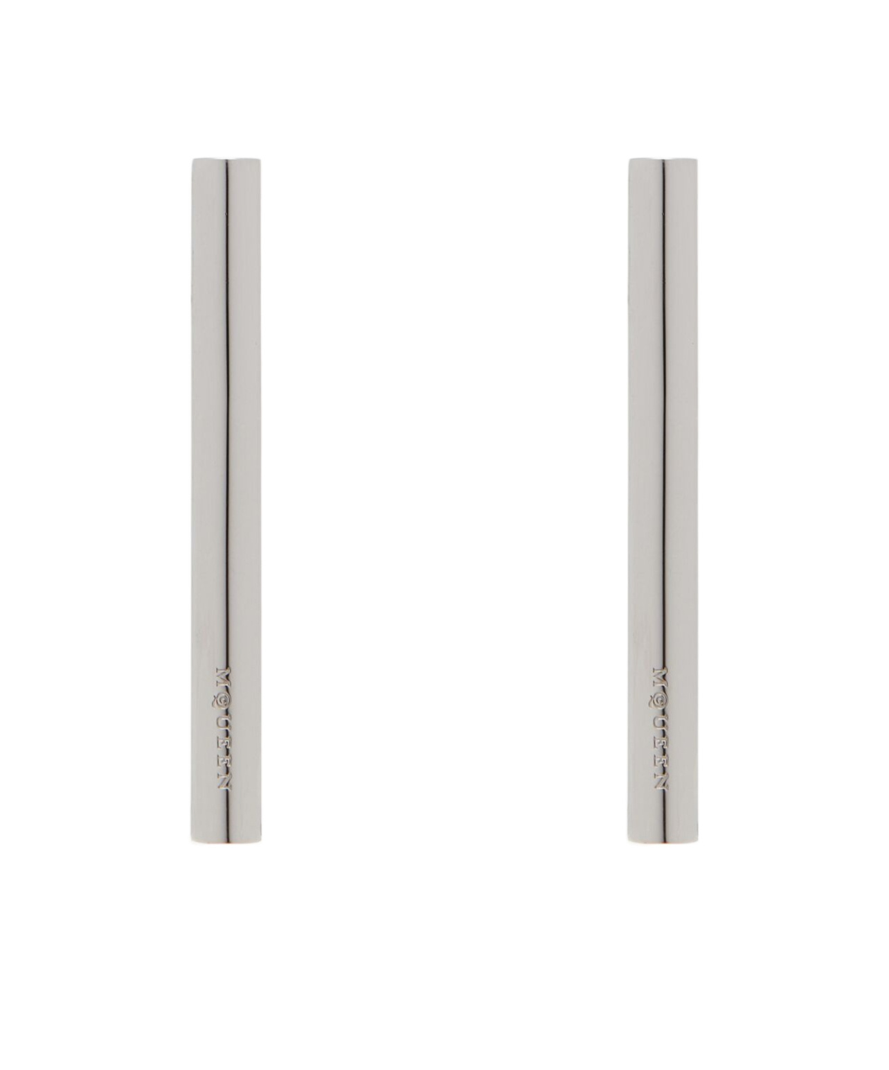 Cross-Bar Logo Engraved Earrings
