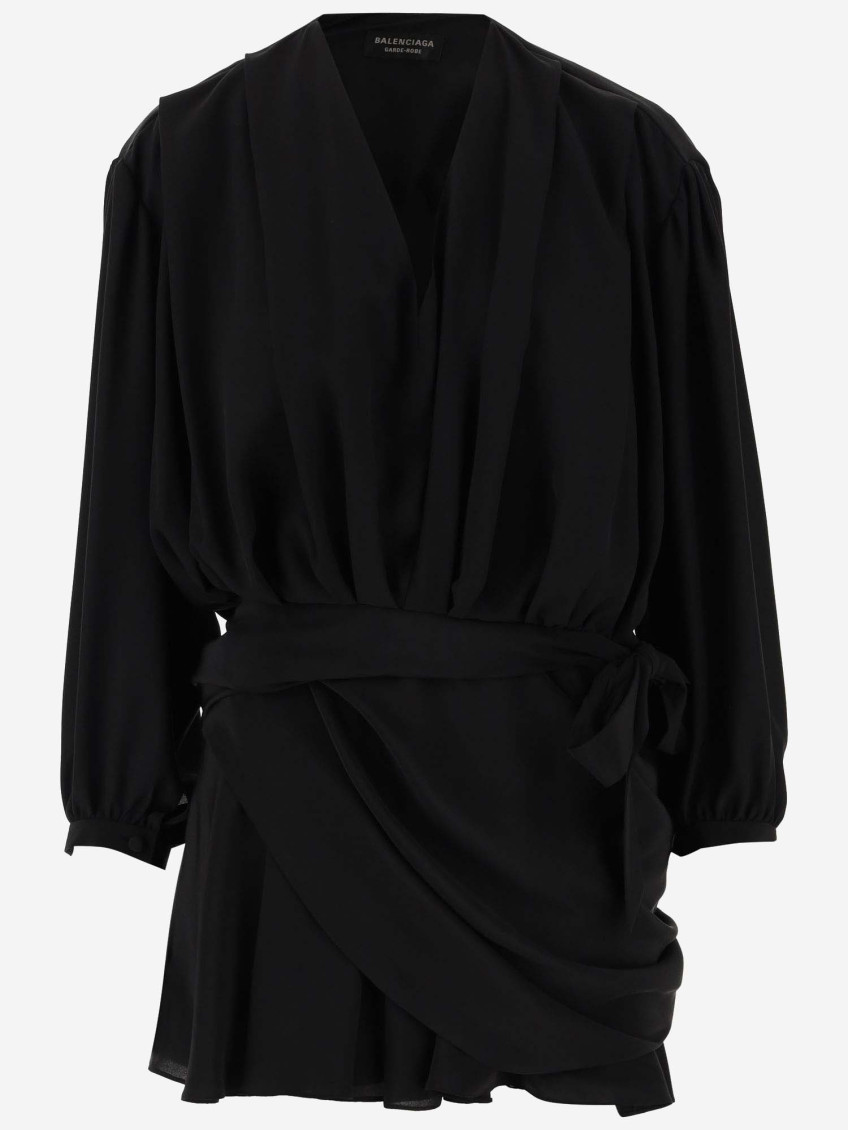 Draped Silk Dress