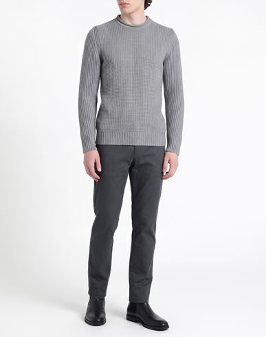 Man Sweater Grey Size L Merino Wool, Acrylic