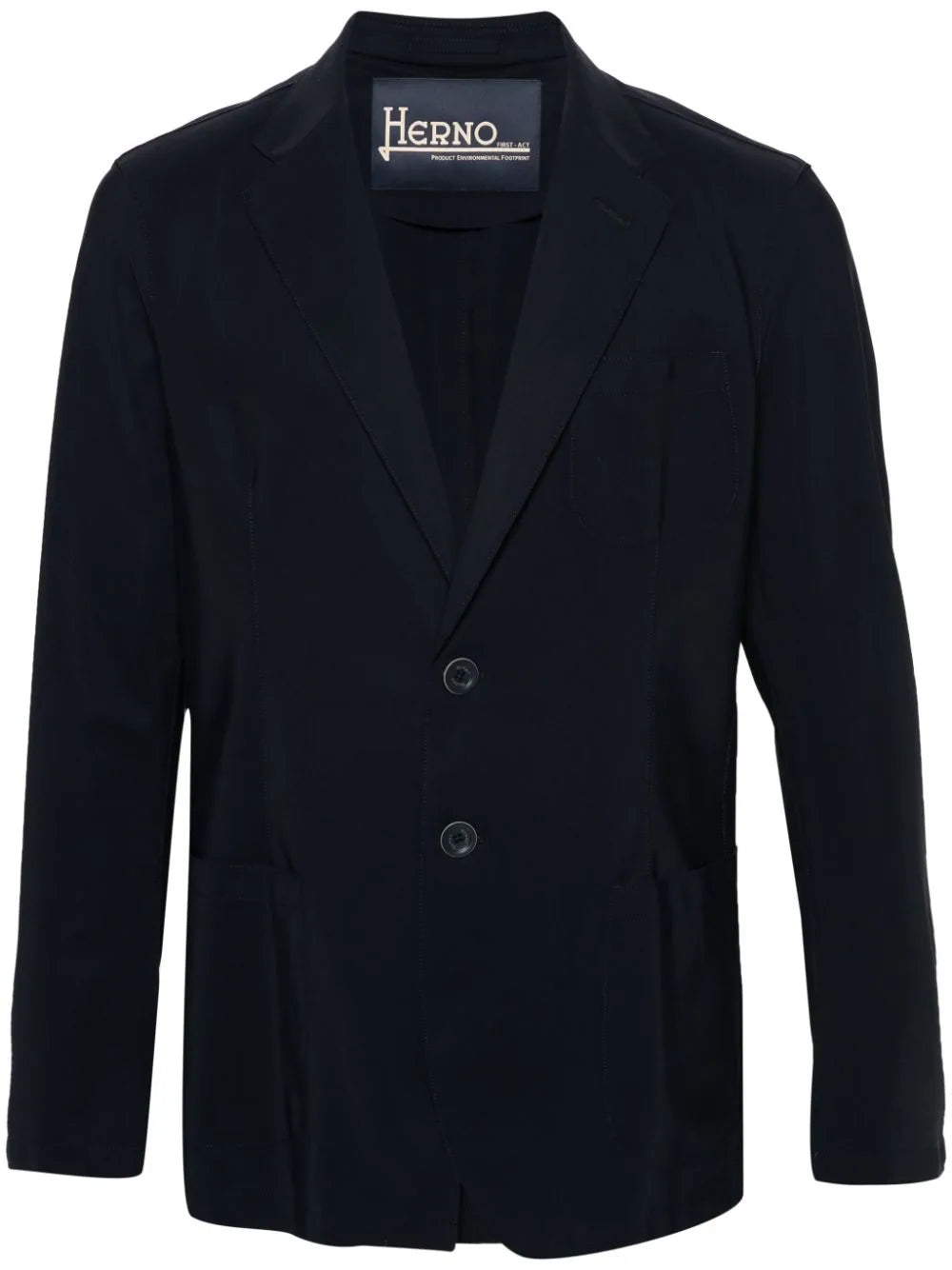 Single-Breasted Cady Blazer — Black