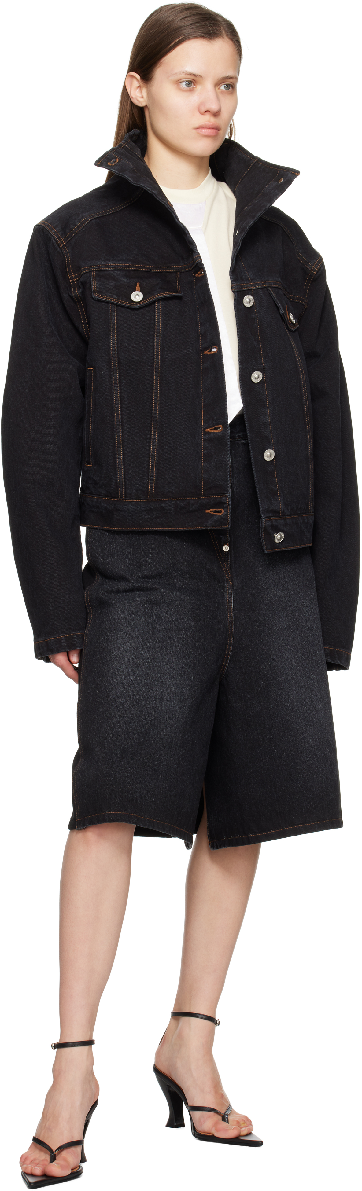 Pushbutton Black Hybrid Regular Skort