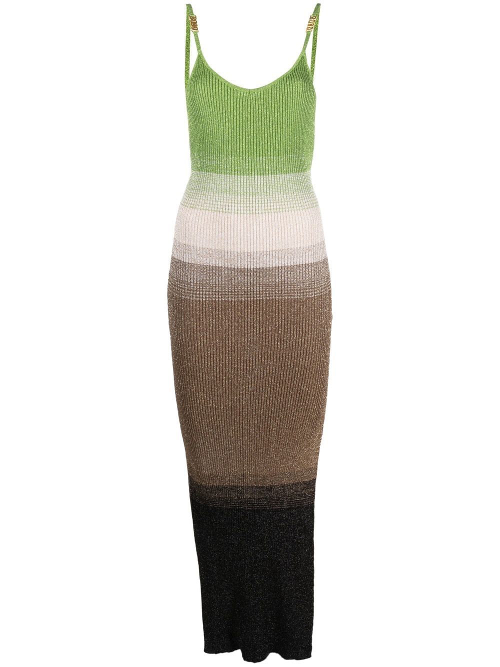 Ribbed-knit maxi dress - Brown
