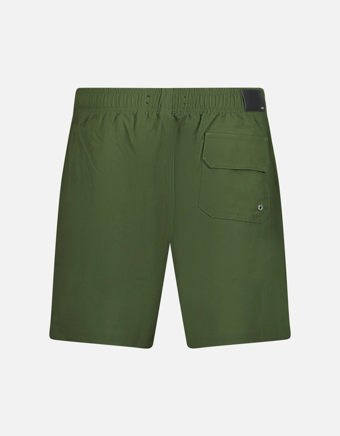 Men's Amiri Core Logo Drawstring Swim Shorts Olive Green