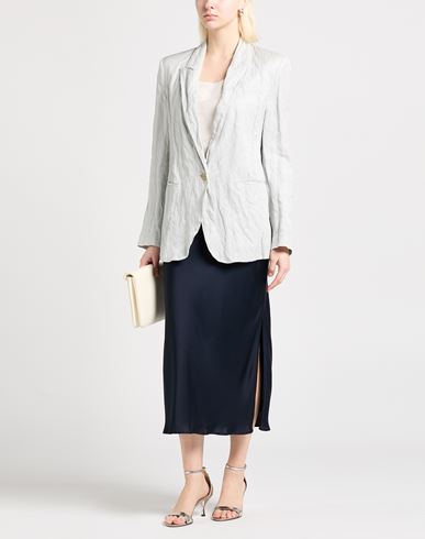 Forte_forte Woman Blazer Light grey Size 0 Cotton, Viscose, Metallic fiber