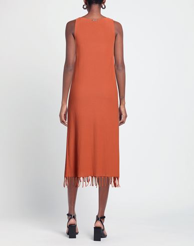 Archivio B Woman Midi dress Orange Size S Cotton