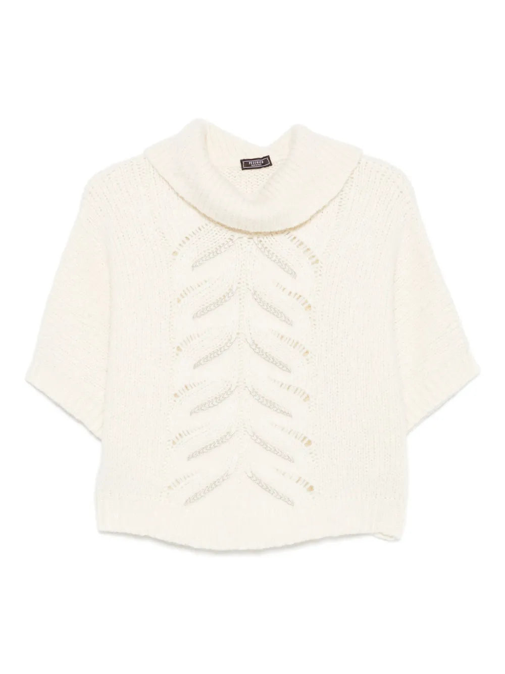 Ribbed Turtleneck Sweater — Cream