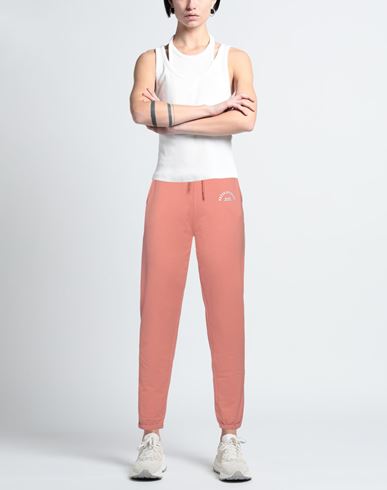 Woman Pants Salmon pink Size L Cotton, Elastane