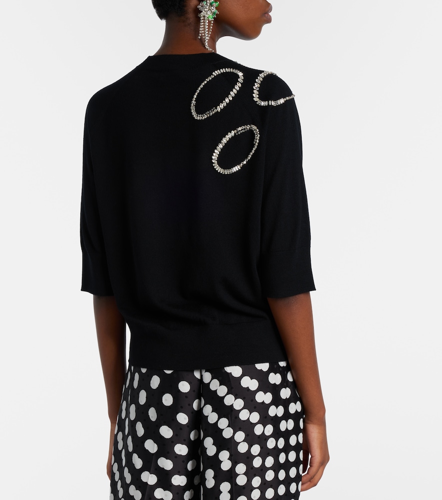 Embellished wool sweater